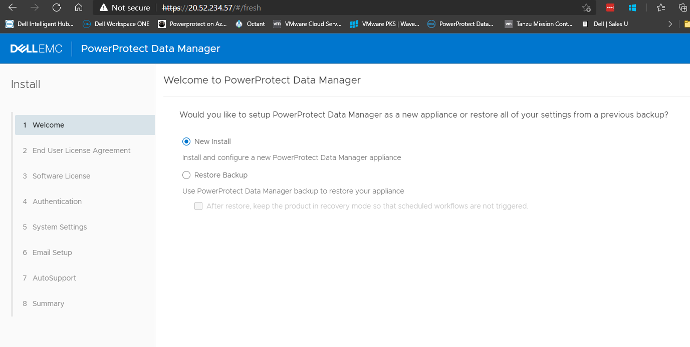 Create DellEMC PowerProtect Datamanager Appliance in Azure using az cli